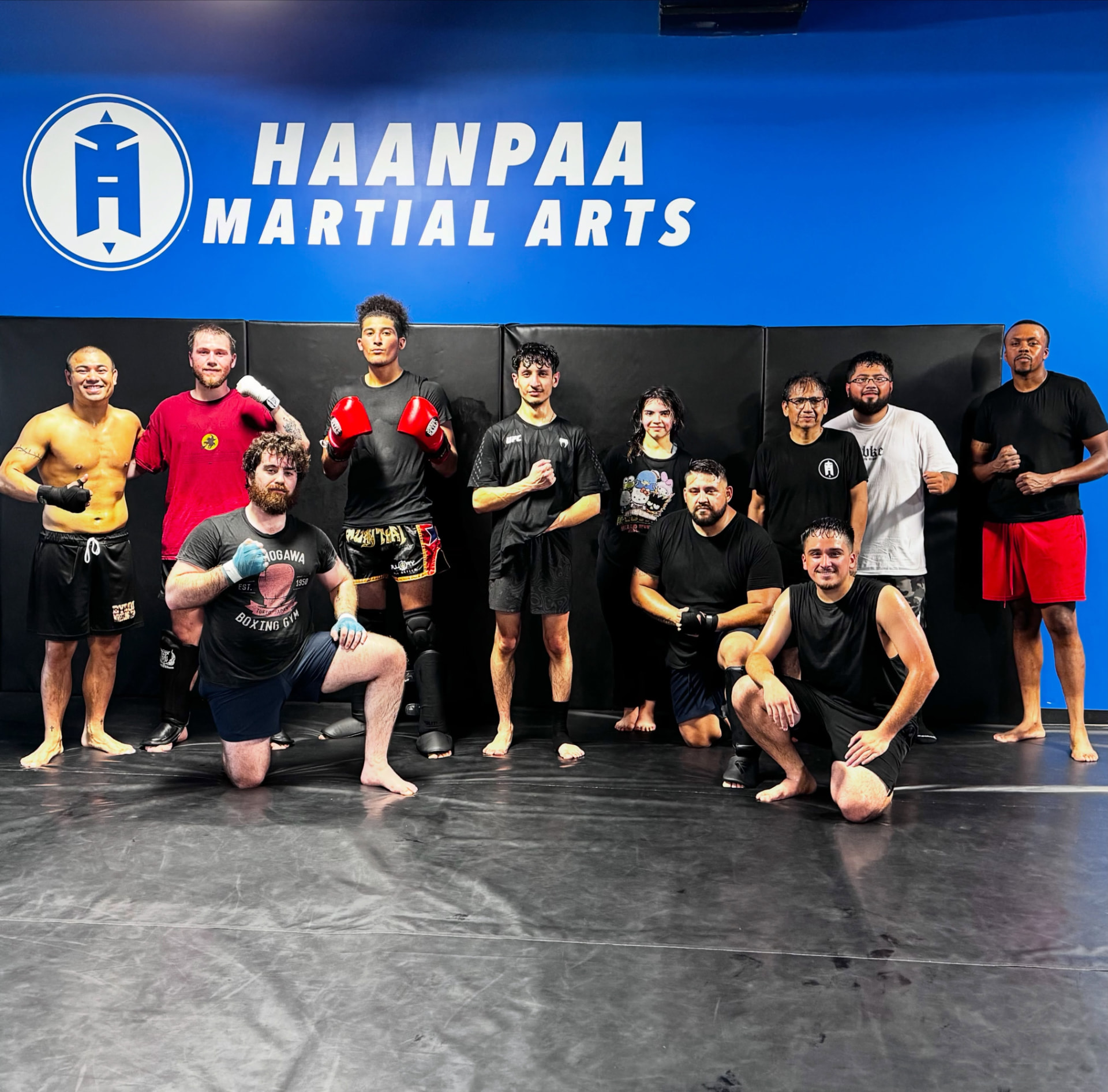 Striking class training together at Team Haanpaa Martial Arts