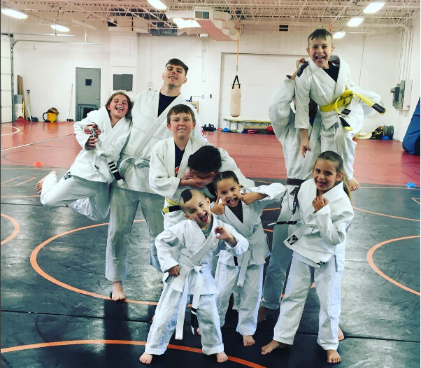 Team Haanpaa kids team on the mats